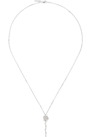 Hatton Labs Silver Rose Stem Pendant Necklace