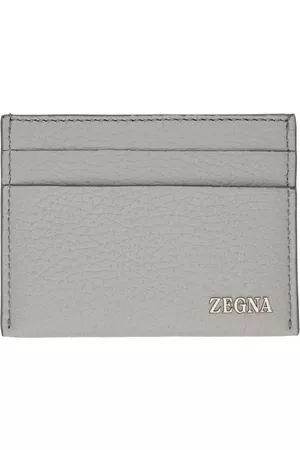Z Zegna Men Wallets - Gray Simple Card Holder