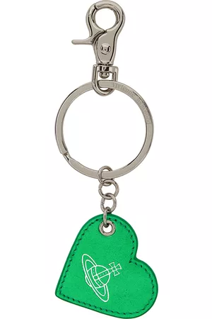 Vivienne Westwood Men Keychains - Green Orb Heart Keyring