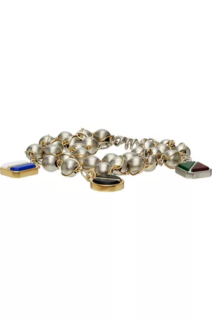 Maison Margiela Men Bracelets - Silver & Gold Beaded Bracelet