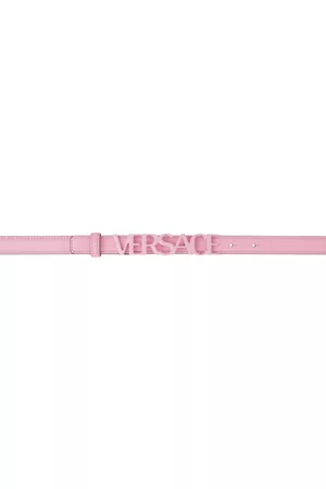 VERSACE Women Belts - Pink Logo Belt