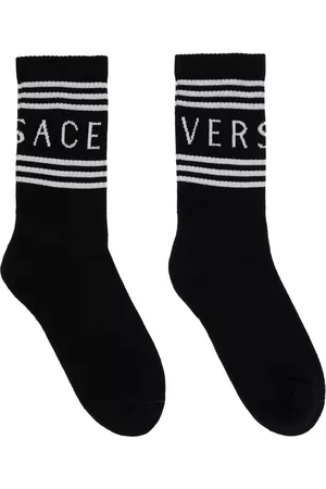 VERSACE Women Vintage T-shirts - Black Vintage Socks