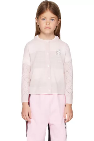 Burberry Cardigans - Kids Pink Monogram Cardigan