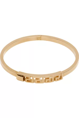 VERSACE Men Bracelets - Gold Greca Cuff Bracelet