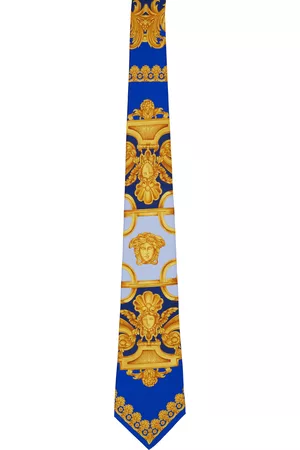 VERSACE Men Neckties - Blue Barocco 660 Tie