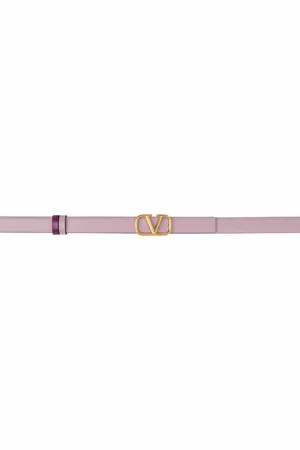 Valentino Pink/Purple Leather VLogo Reversible Belt 80CM Valentino