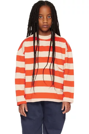 Repose AMS Kids Red & Off-White Easy Long Sleeve T-Shirt