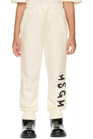 Msgm Sweatpants - Kids Off-White Printed Sweatpants