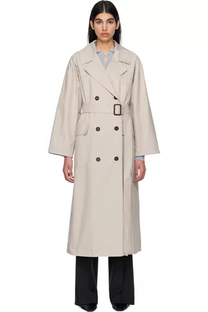 Mescal Jacquard Drill Trench Coat in Blue - Max Mara