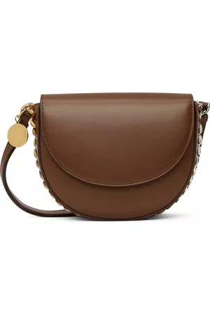 Stella McCartney Women Shoulder Bags - Brown Medium Frayme Flap Shoulder Bag