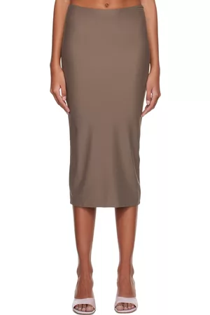 BINYA Women Mini Skirts - SSENSE Exclusive Brown Mayo Miniskirt