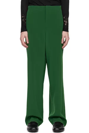 Maximilian Davis Men Sports Pants - Green Spain Yoga Trousers