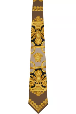 VERSACE Men Neckties - Brown Barocco 660 Tie