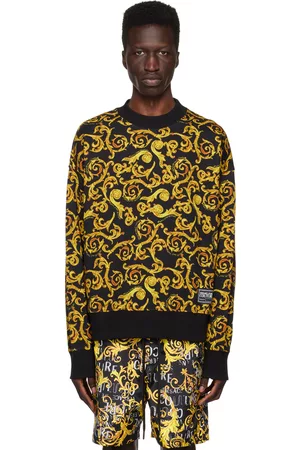 VERSACE Black & Gold Sketch Couture Sweatshirt