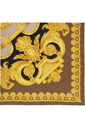 VERSACE Brown Barocco 660 Scarf