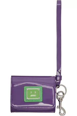 Acne Studios Purple Logo Card Holder