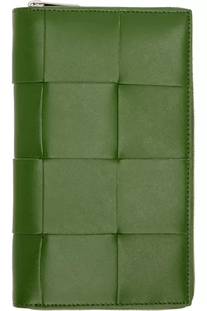 Bottega Veneta Green Zip Around Wallet