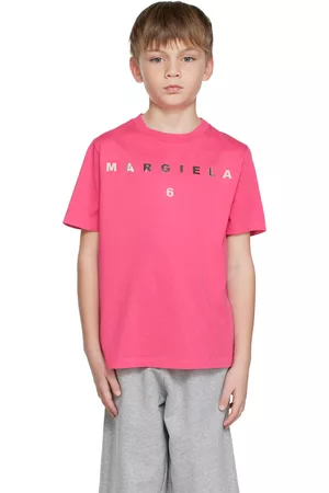 Maison Margiela Kids Pink Metallic T-Shirt