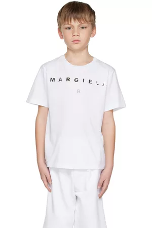 Maison Margiela T-shirts - Kids White Metallic T-Shirt