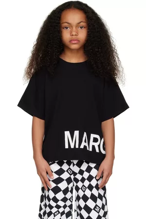 Maison Margiela T-shirts - Kids Black Printed T-Shirt