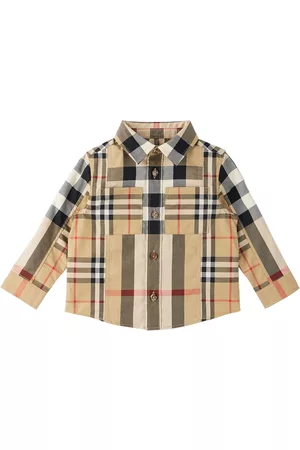 Burberry Baby Beige Patchwork Check Shirt