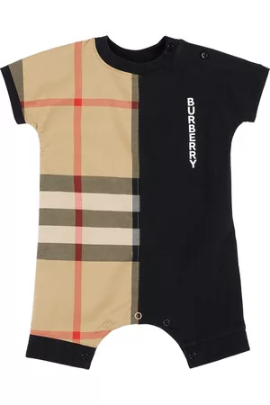 Burberry Baby Check Panel Jumpsuit
