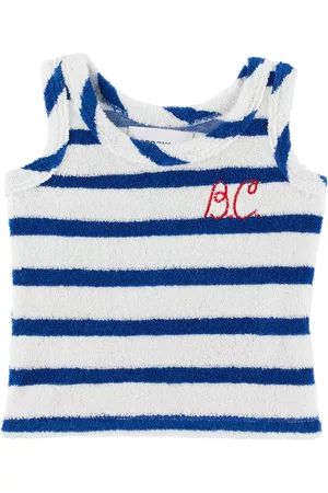 Bobo Choses Baby White Striped Tank Top