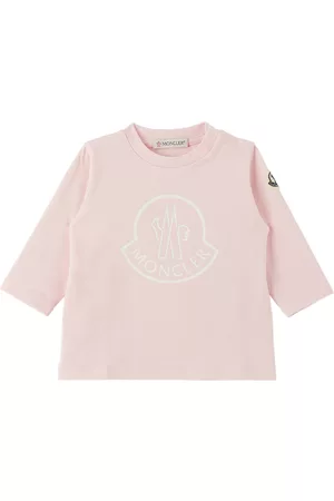 Moncler Baby Pink Printed Long Sleeve T-Shirt