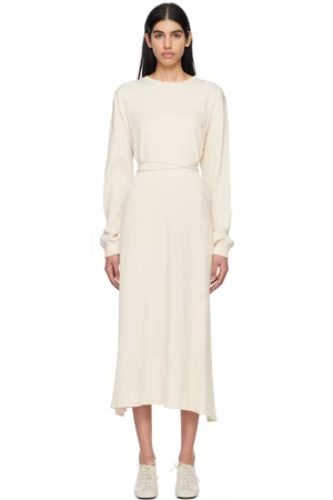 Baserange Off-White Shaw Kaftan Midi Dress