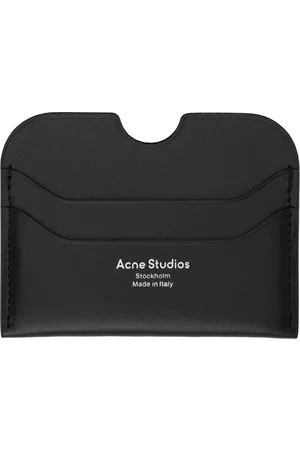 Acne Studios Black Leather Card Holder