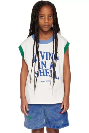 Bobo Choses Kids White 'Living In A Shell' Tank Top