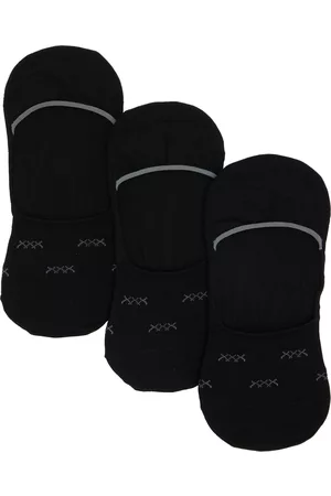 Ermenegildo Zegna Men Socks - Three-Pack Black Cotton 'Sockless' Socks