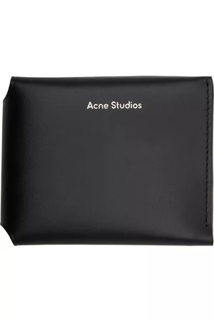 Acne Studios Men Wallets - Black Trifold Wallet