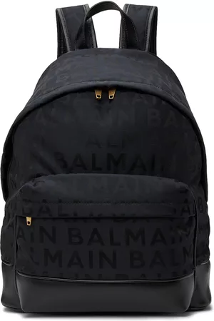 Balmain Rucksacks - Kids Black Logo Bag