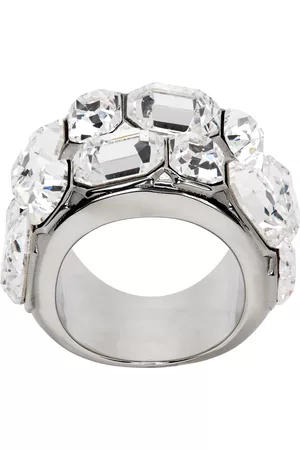 Alexander McQueen Silver Crystal Cosmic Ring