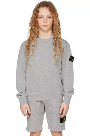 Stone Island Kids Gray Patch Sweatshirt