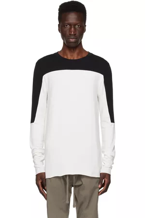 THOM KROM White & Black M TS 723 Long Sleeve T-Shirt