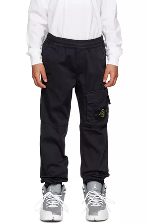 Stone Island Cargo Pants - Kids Navy Garment-Dyed Cargo Pants
