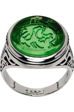 Marni Silver & Green Signet Ring