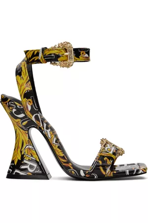 VERSACE Black Kirsten Heeled Sandals