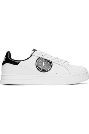 VERSACE White Court 88 V-Emblem Sneakers