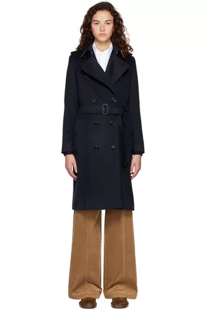 Burberry Women Coats - Navy Kensington Coat
