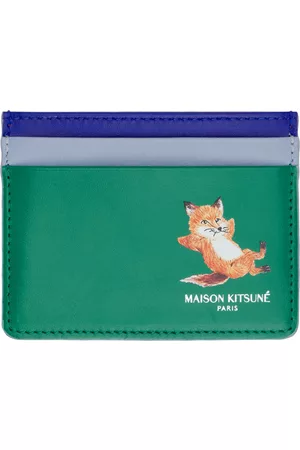 Maison Kitsuné Green & Blue Chillax Card Holder