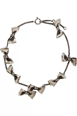 Acne Studios Silver Karen Kilimnik Edition Multi Bow Necklace