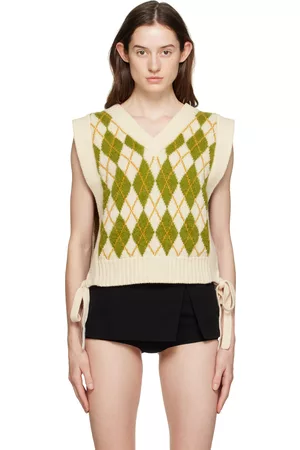 S.S. Daley Women Tank Tops - Off-White Tabard Vest