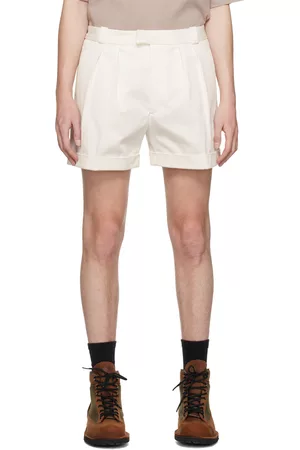 Acne Studios Men Pleated shorts - White Pleated Shorts