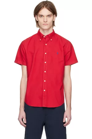 Ralph Lauren Men Shirts - Red Garment-Dyed Shirt