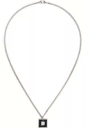 A.P.C. Silver 'A' Plaque Necklace