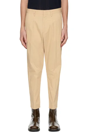 Bill 1684 Tapered Cropped Pleated Woven Trousers