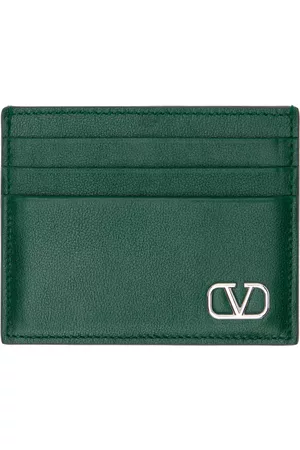 VALENTINO GARAVANI Green Mini VLogo Card Holder